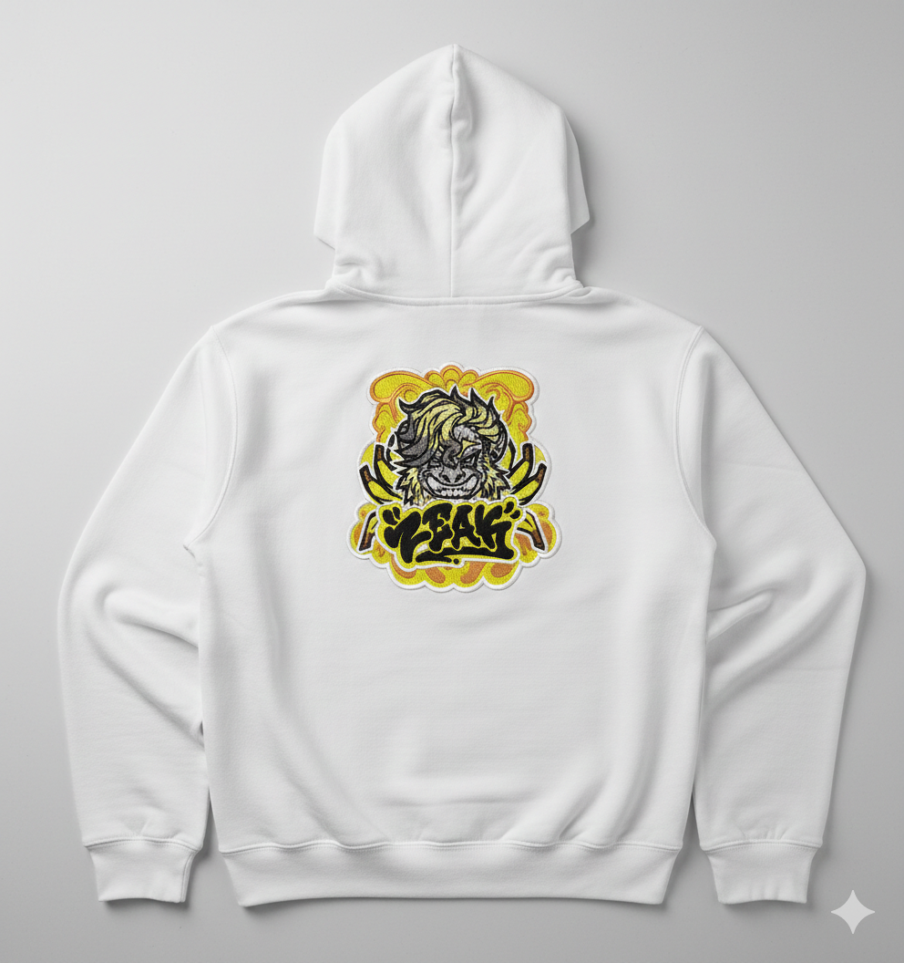 ZEAK Monkey Embroidery Design, Graffiti Gorilla Art File, 8 Sizes