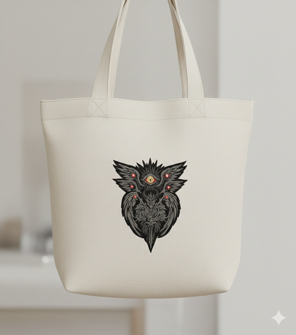 Gothic Seraphim and Dark Knight Machine Embroidery Design