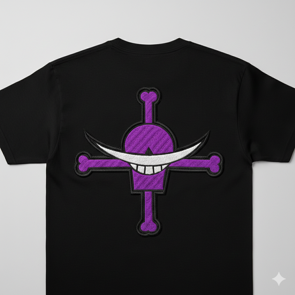 Purple Jolly Roger Embroidery Design - Pirate Skull Machine File - 8 Sizes 8 Formats