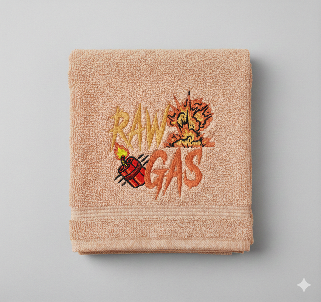 Raw Gas Embroidery Design - Dynamite Explosion Machine File - 8 Sizes 8 Formats