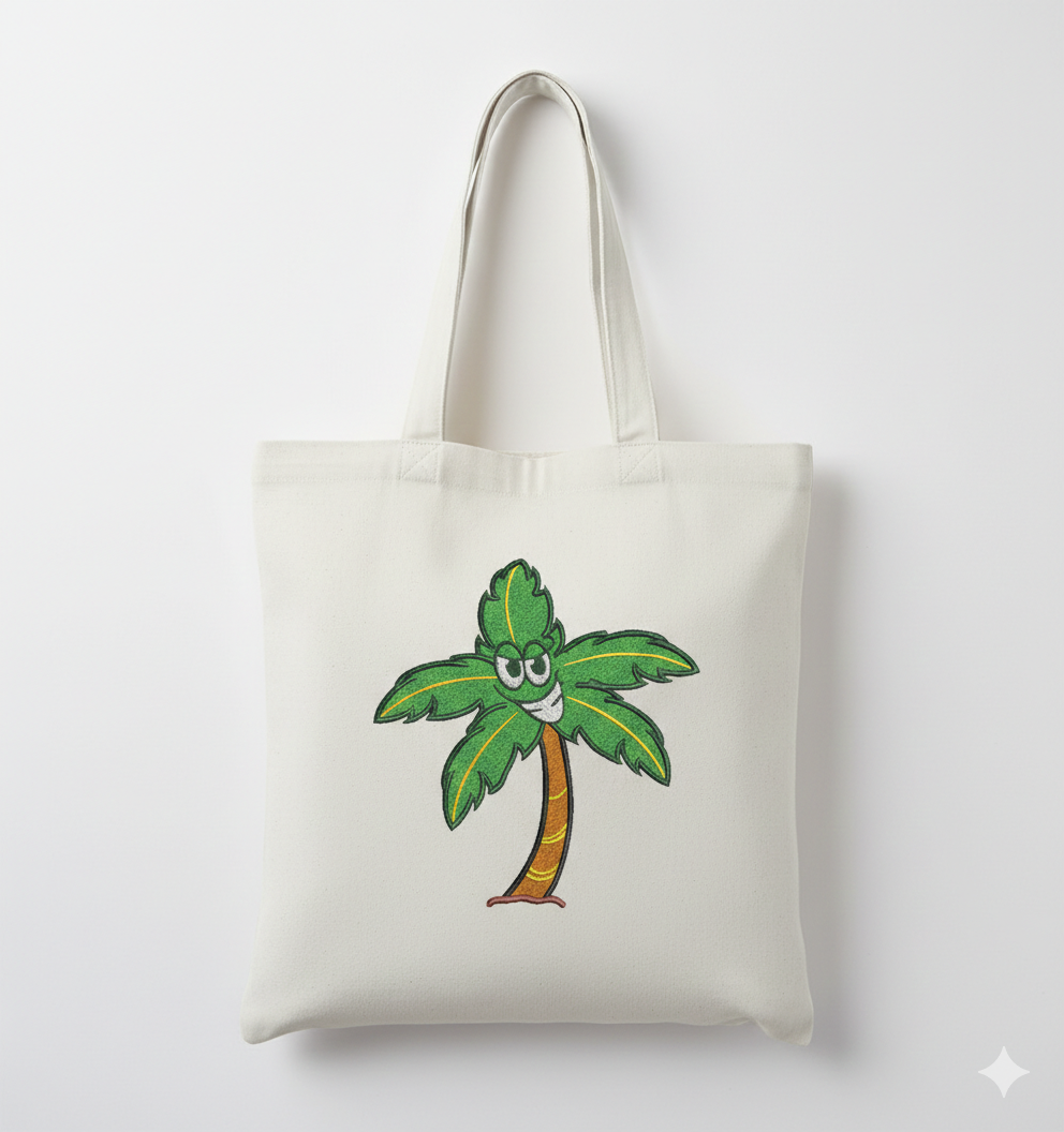 Palm Tree Embroidery Design, Cartoon Summer Machine File