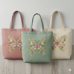 Floral Butterfly Machine Embroidery Design