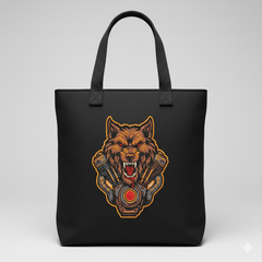 Howling Wolf Engine Embroidery Design – Biker Vest File (8 Sizes, 8 Formats) (Digital Download)