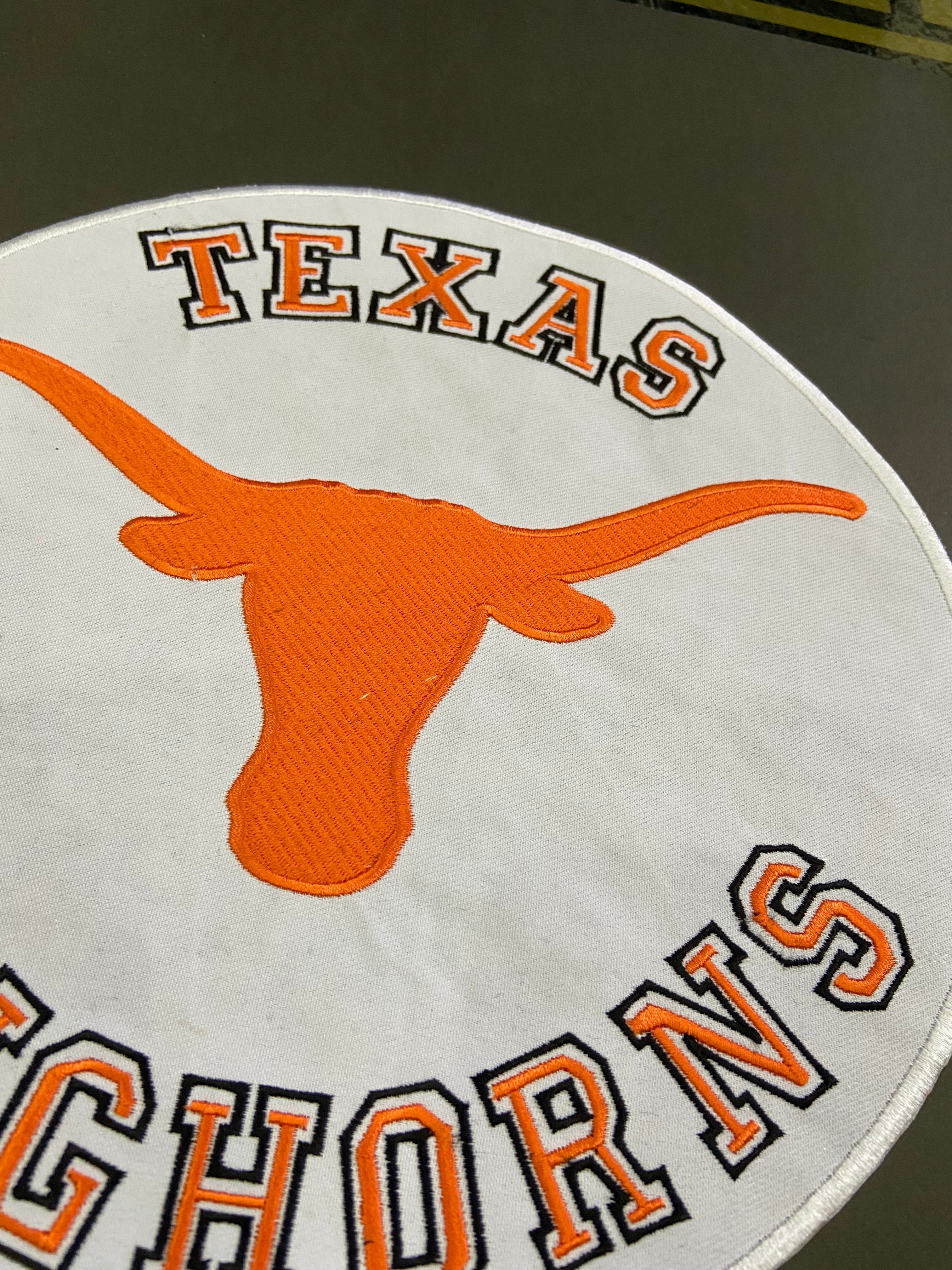 Texas Longhorns Burnt Orange Patch Collection | Large Circular Back Patch, Horn Shaped Logo, Bevo Head, SEC Badge | Iron On Sew On Varsity