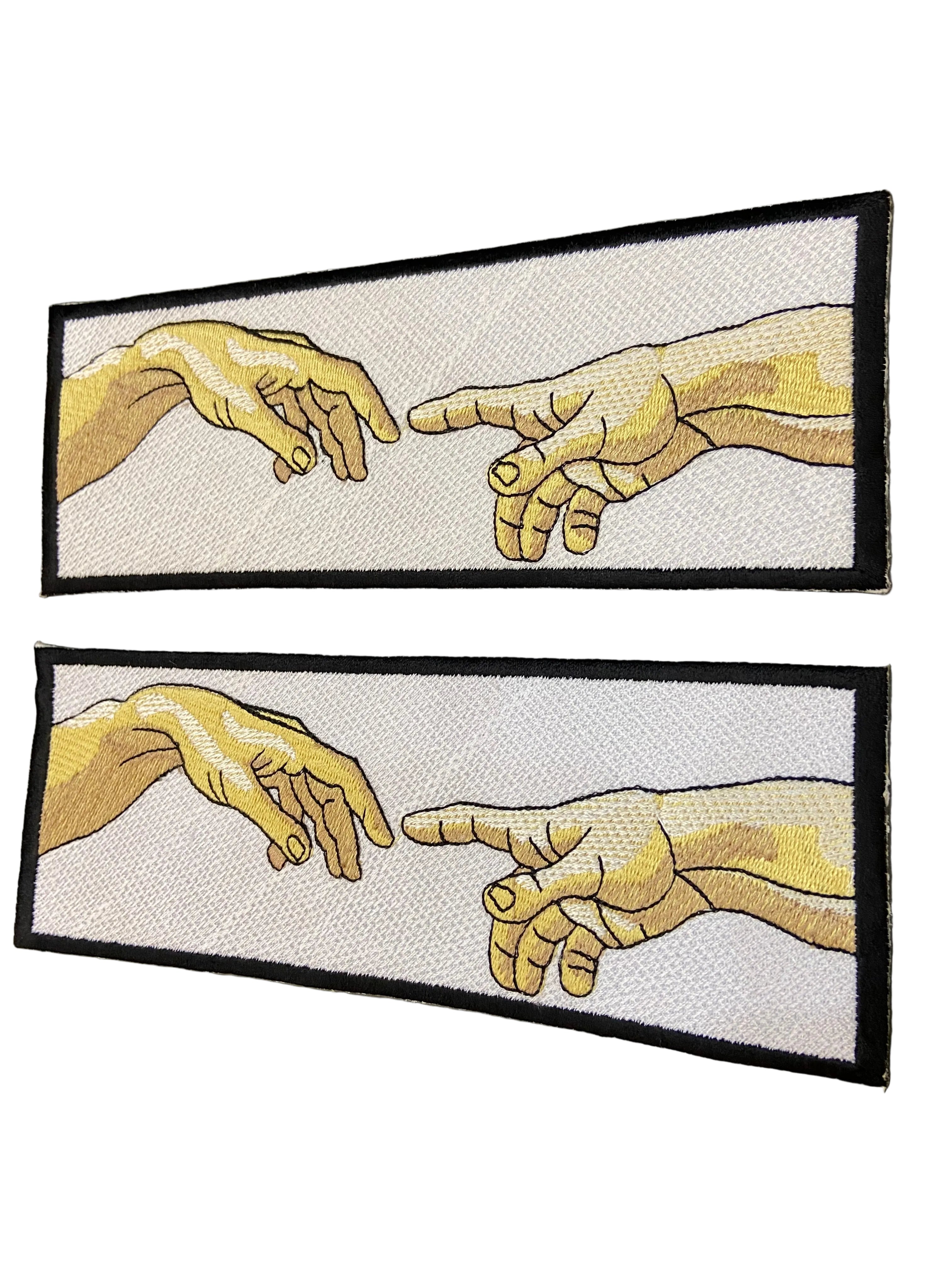Creation of Adam Iron On Patch: Michelangelo Renaissance Art, 8*3 Inch