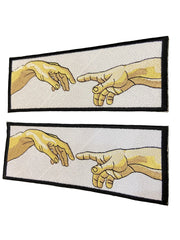 Creation of Adam Iron On Patch: Michelangelo Renaissance Art, 8*3 Inch
