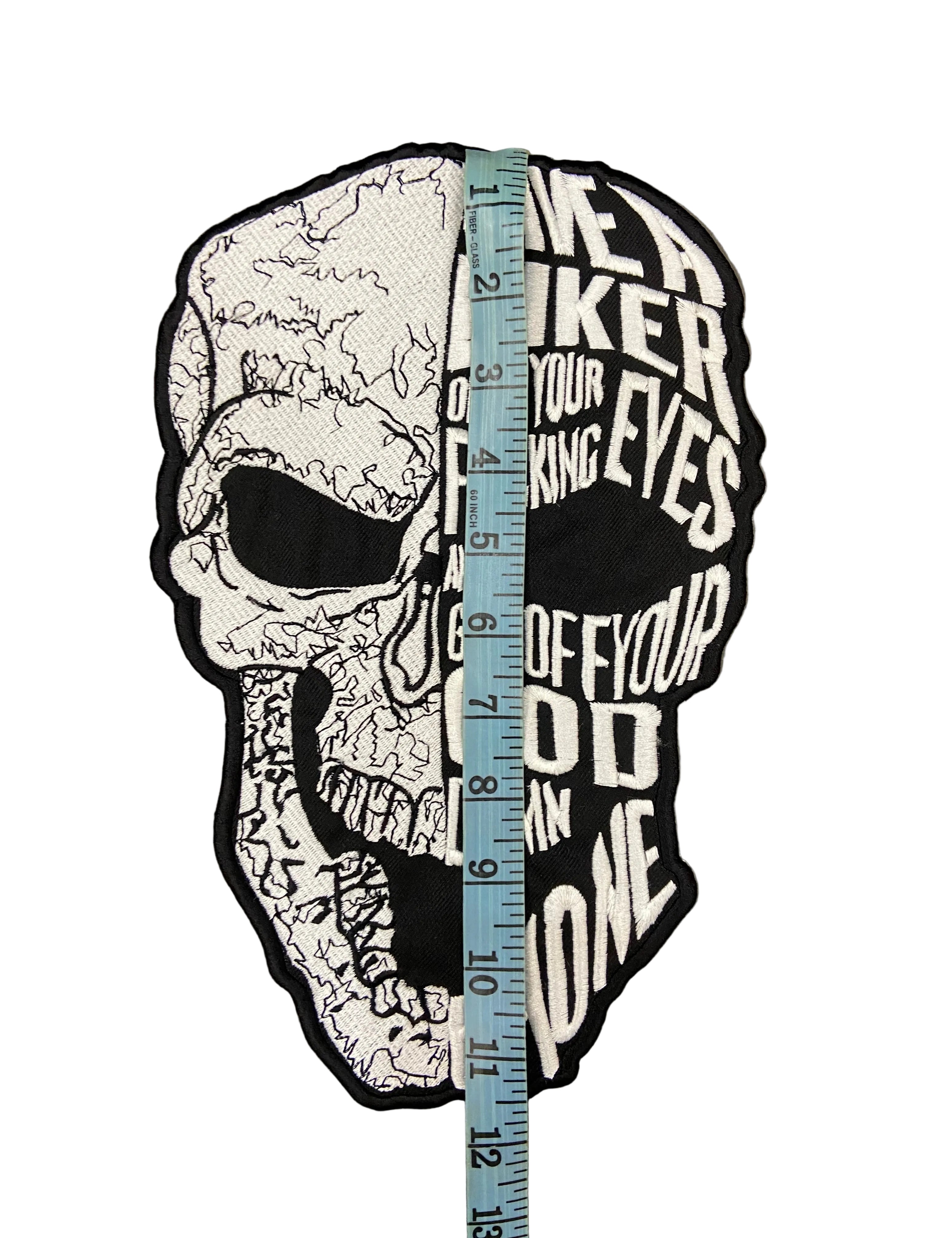 SAVE A BIKER Large Back Embroidered Patch - Guardian Angel Biker Patch: Iron-On Jacket & Vest Applique