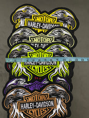 Double Eagle Harley-Davidson Embroidered Patch | Large 12-Inch Biker Vest Back Badge