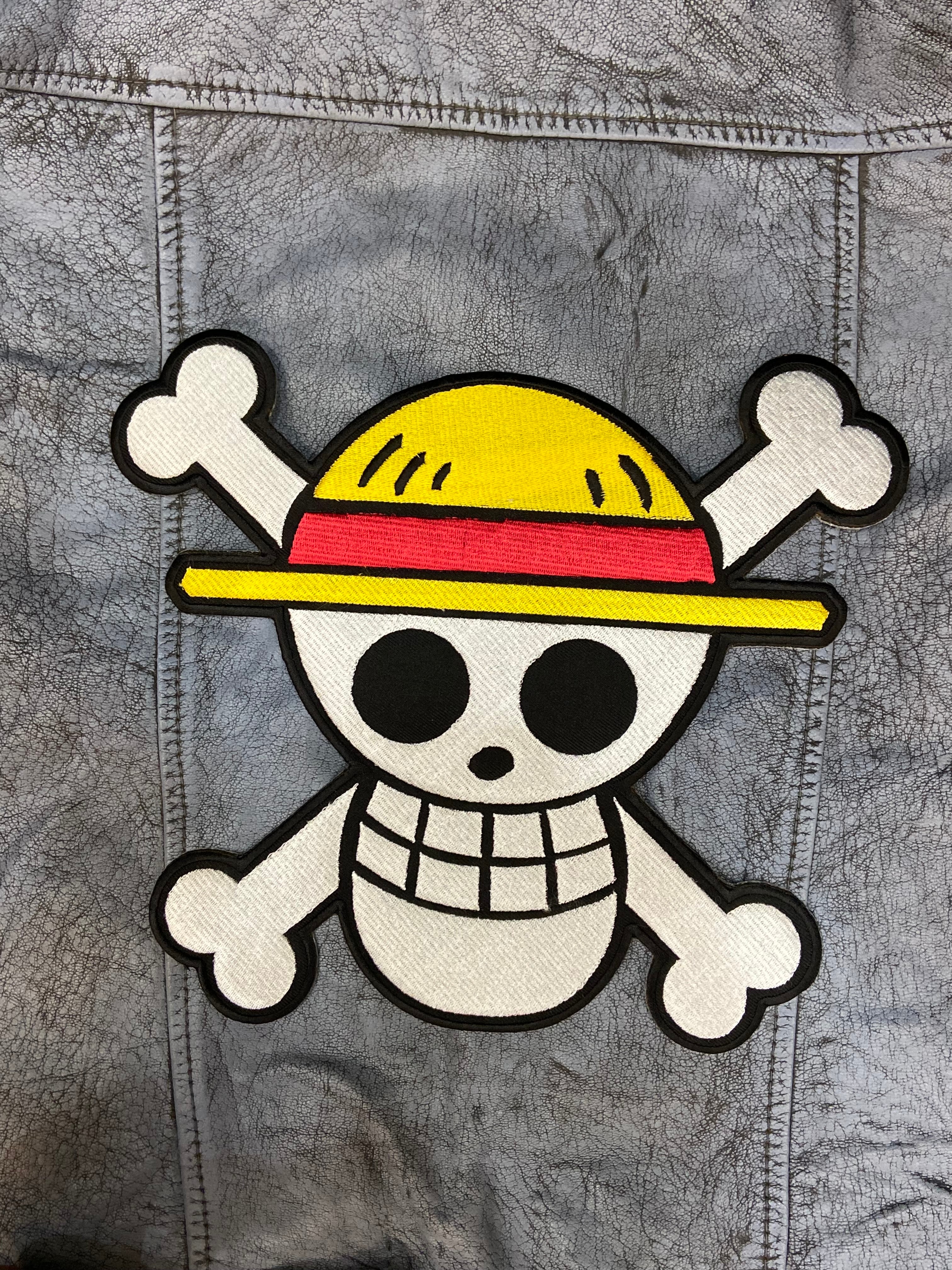 Straw Hat Pirates Patch: Anime Skull & Crossbones - Iron-on or Sew-on