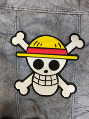 Straw Hat Pirates Patch: Anime Skull & Crossbones - Iron-on or Sew-on