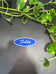Fix-It Felix Jr. 2-Piece Patch Set | Felix Name & 'F' Logo Embroidered Iron-On for Costume