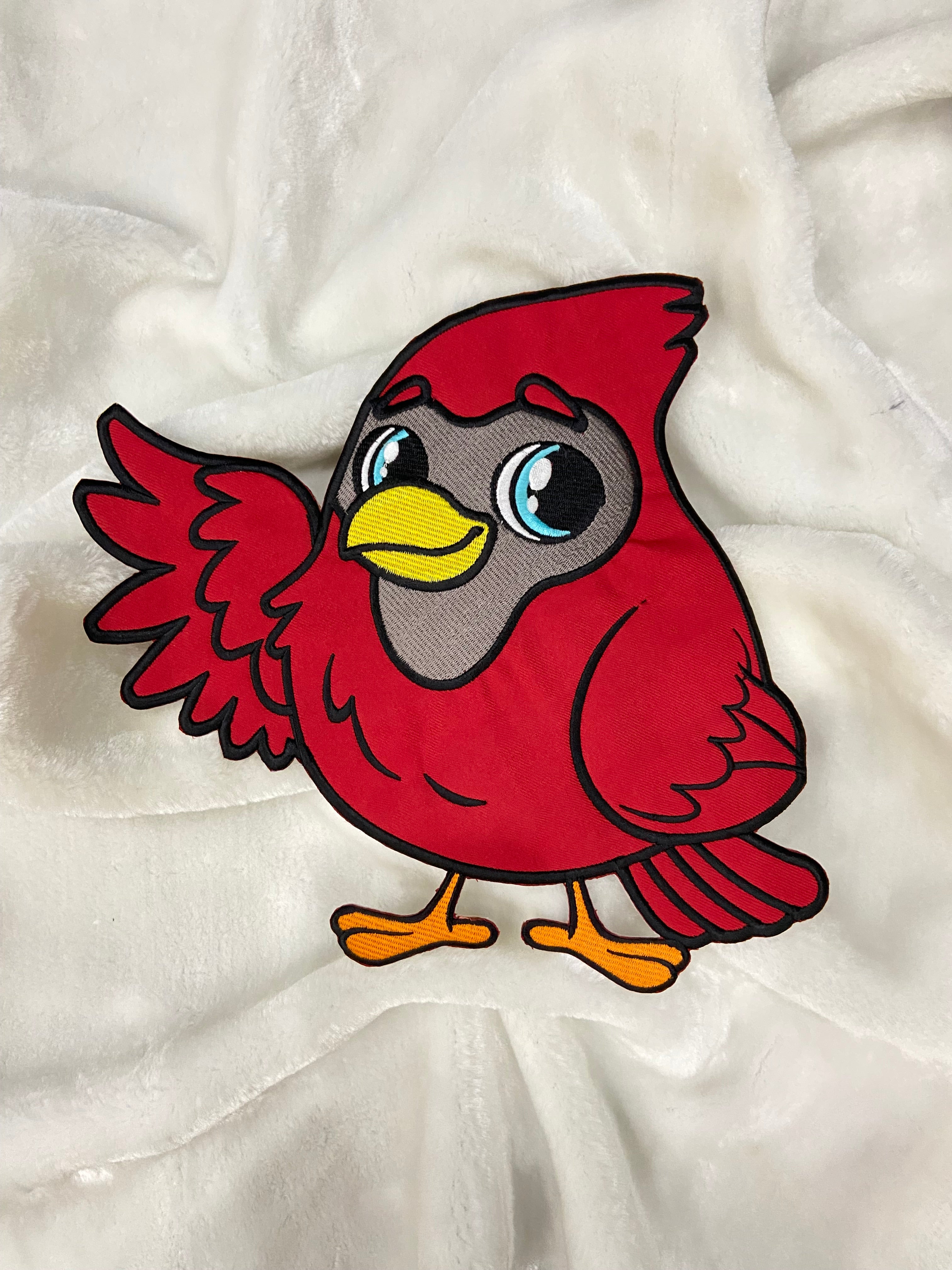 Red Bird Embroidered Patch – Iconic Angry Bird Back Applique