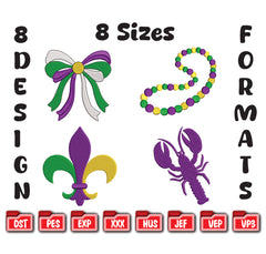 Tiny Carnival Traditions: Mardi Gras Mini Embroidery Set