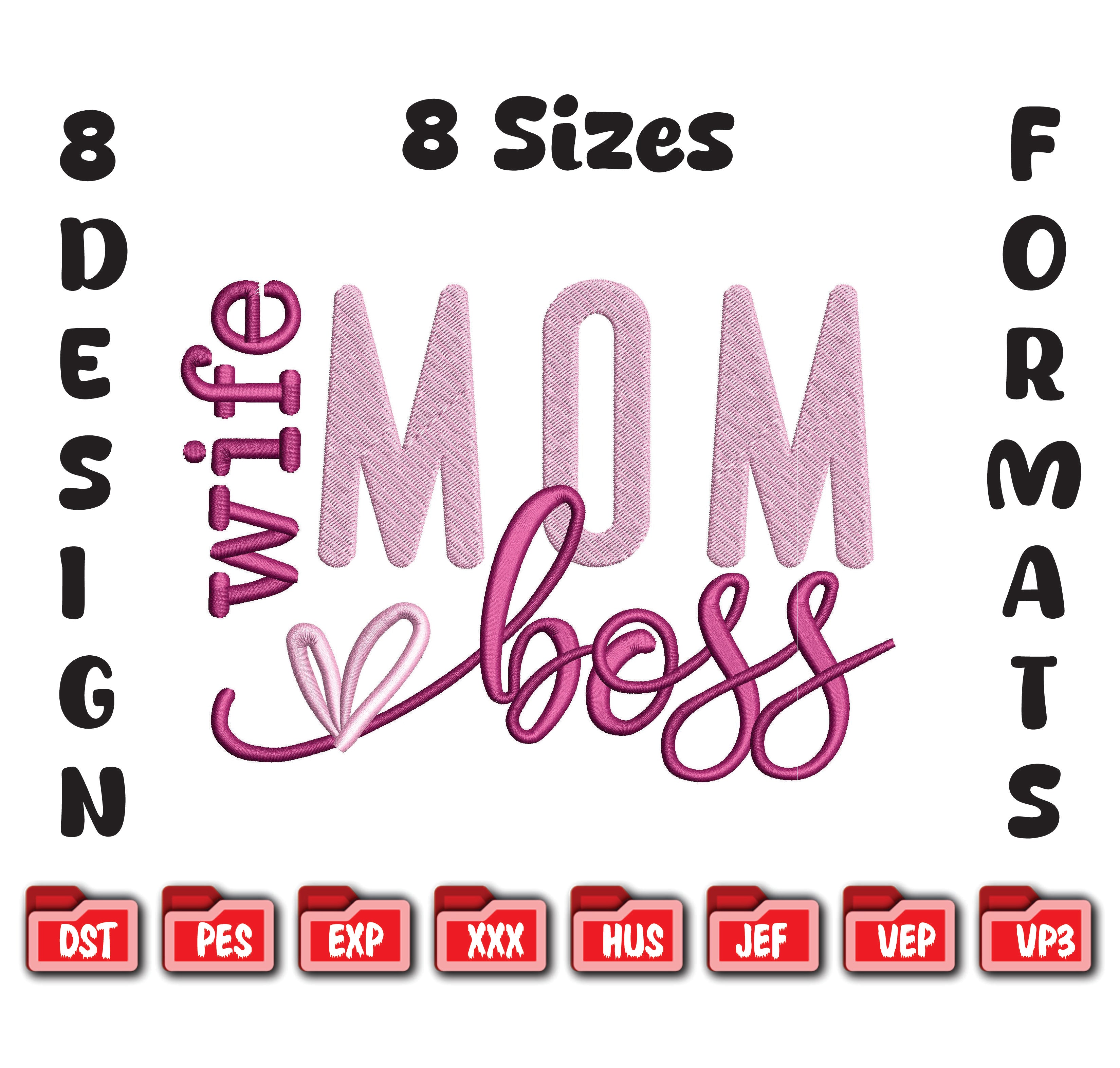 The Matriarch Collection: "Wife Mom Boss" Masterpiece Embroidery