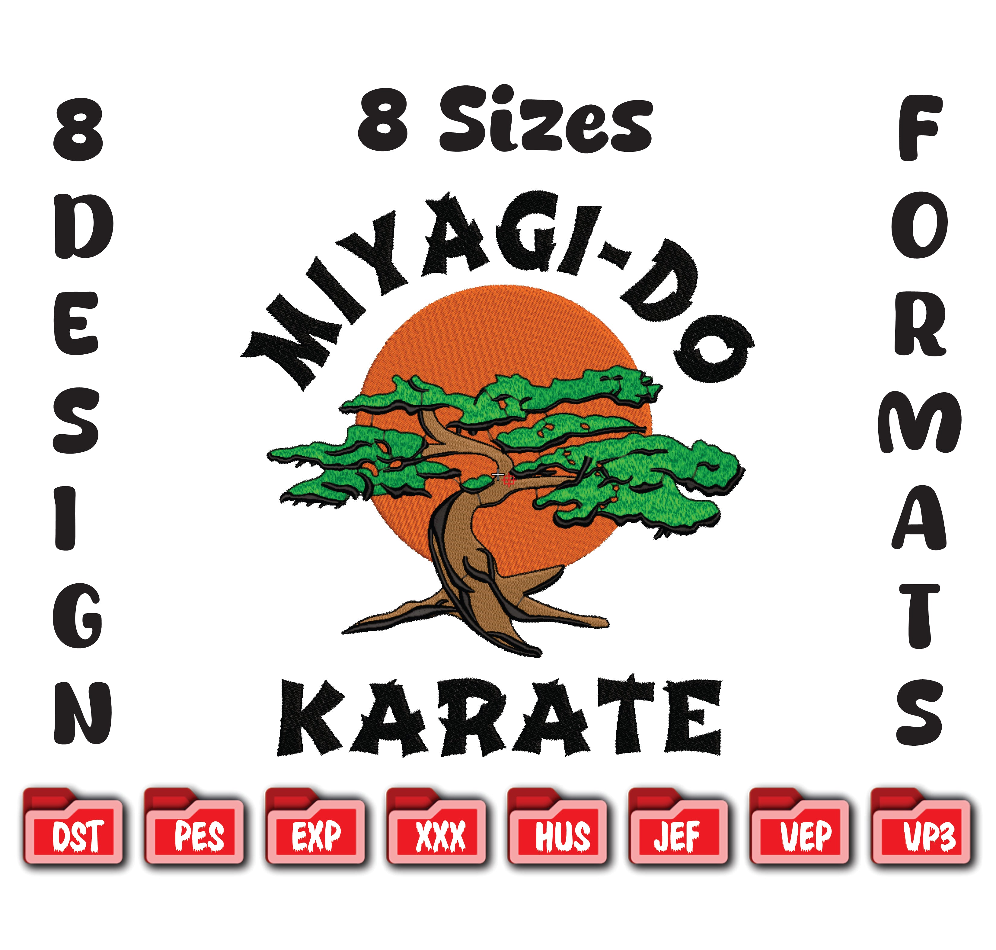 Miyagi-Do Karate Embroidery Design, Bonsai Tree Machine Embroidery File