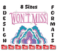 Kawaii Anime Girl Embroidery Design, Machine File (8 Sizes, DST, PES, EXP...)