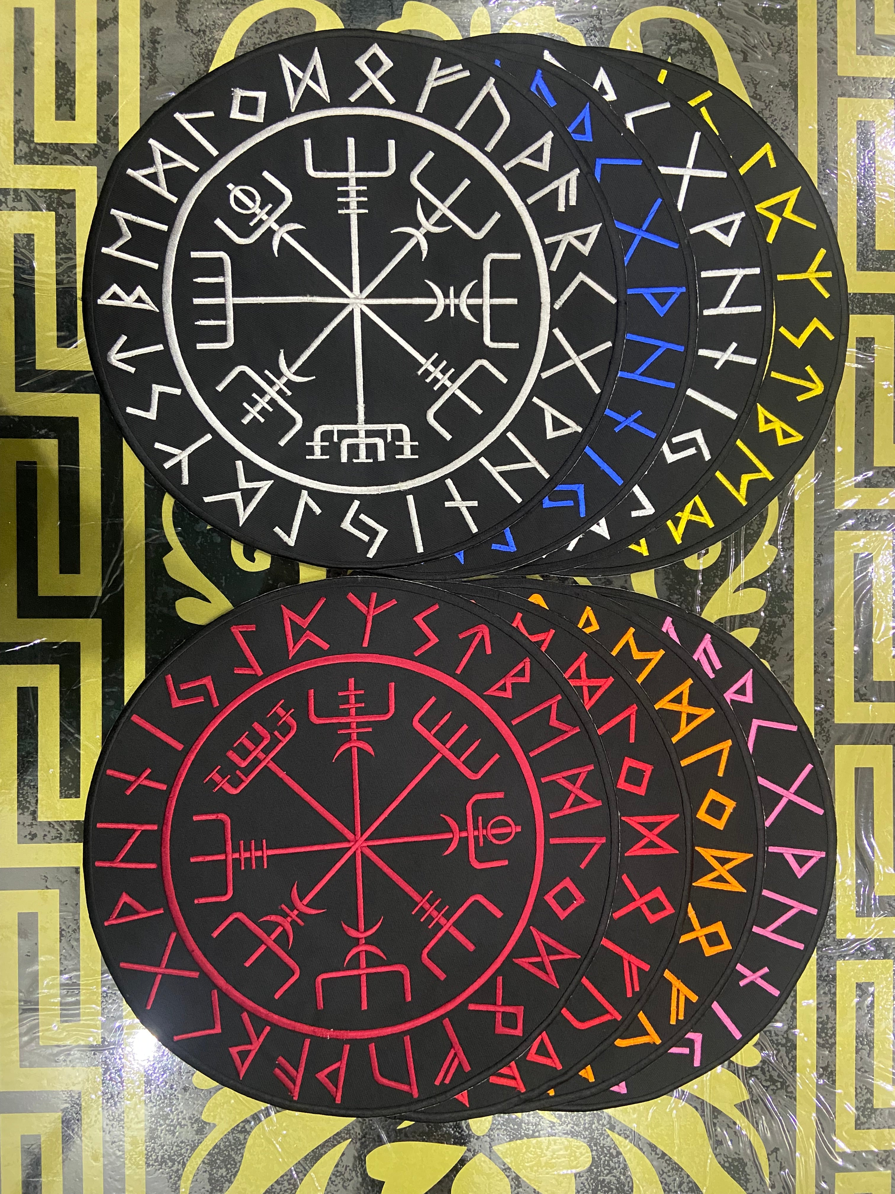 Viking Compass Vegvisir Back Patch | Valhalla Biker Vest & Norse Mythology Applique