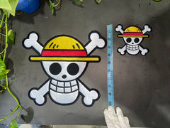 Straw Hat Pirates Patch: Anime Skull & Crossbones - Iron-on or Sew-on