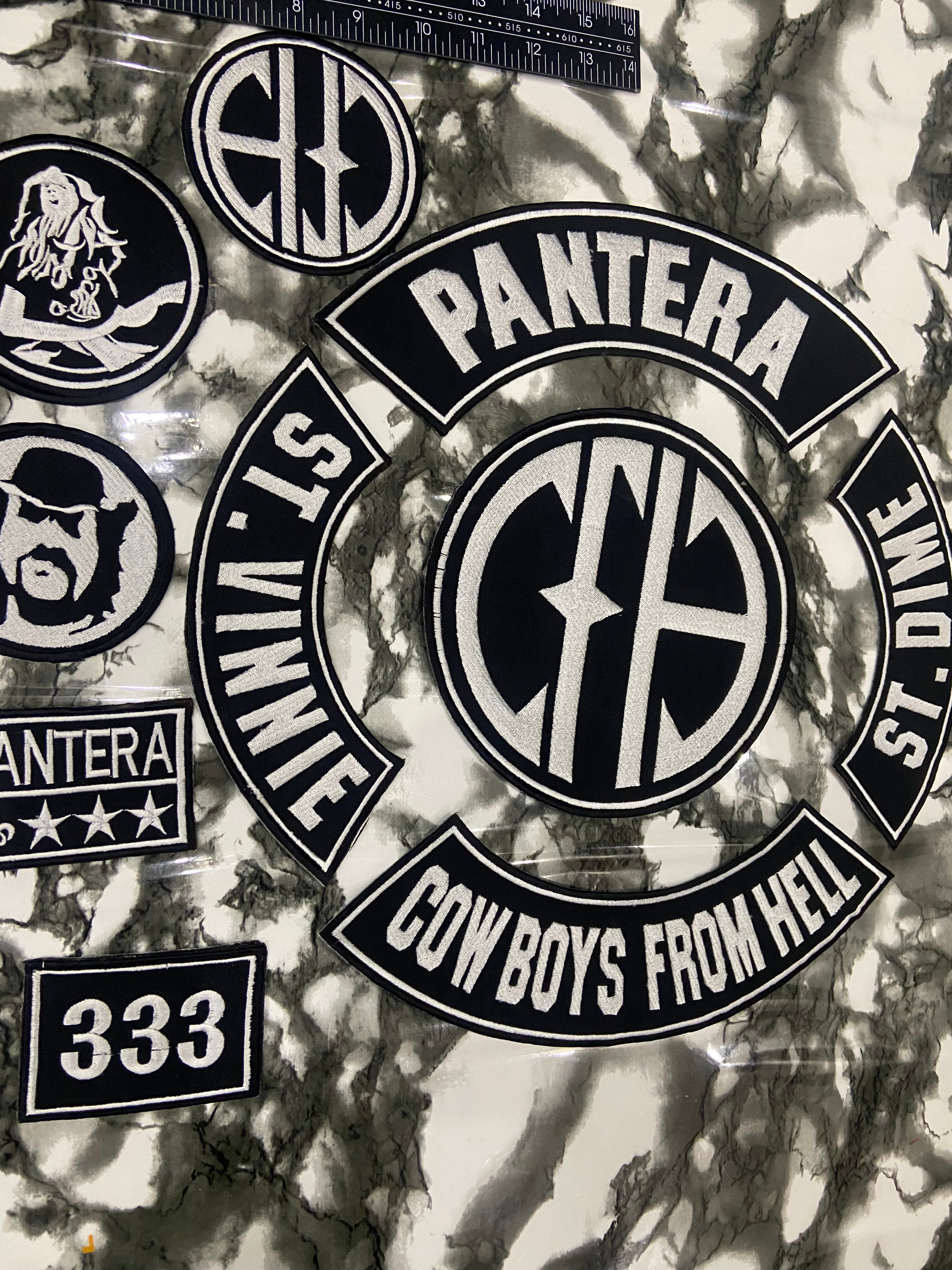 Pantera Embroidered Patch Set – Heavy Metal & Groove Metal Band Tribute (10-Piece)