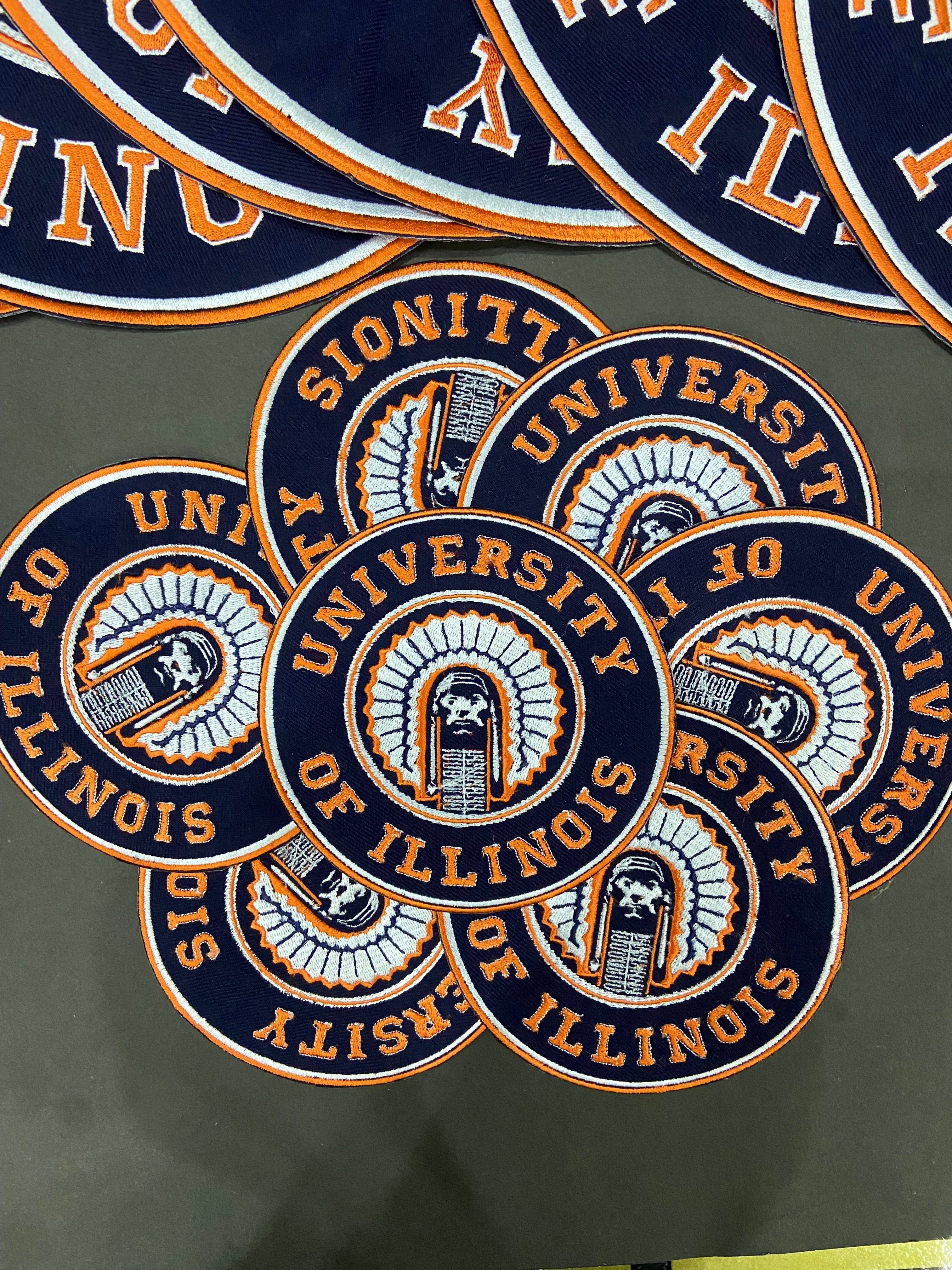 University of Illinois Fighting Illini Embroidered Patch – Premium NCAA Fan Applique