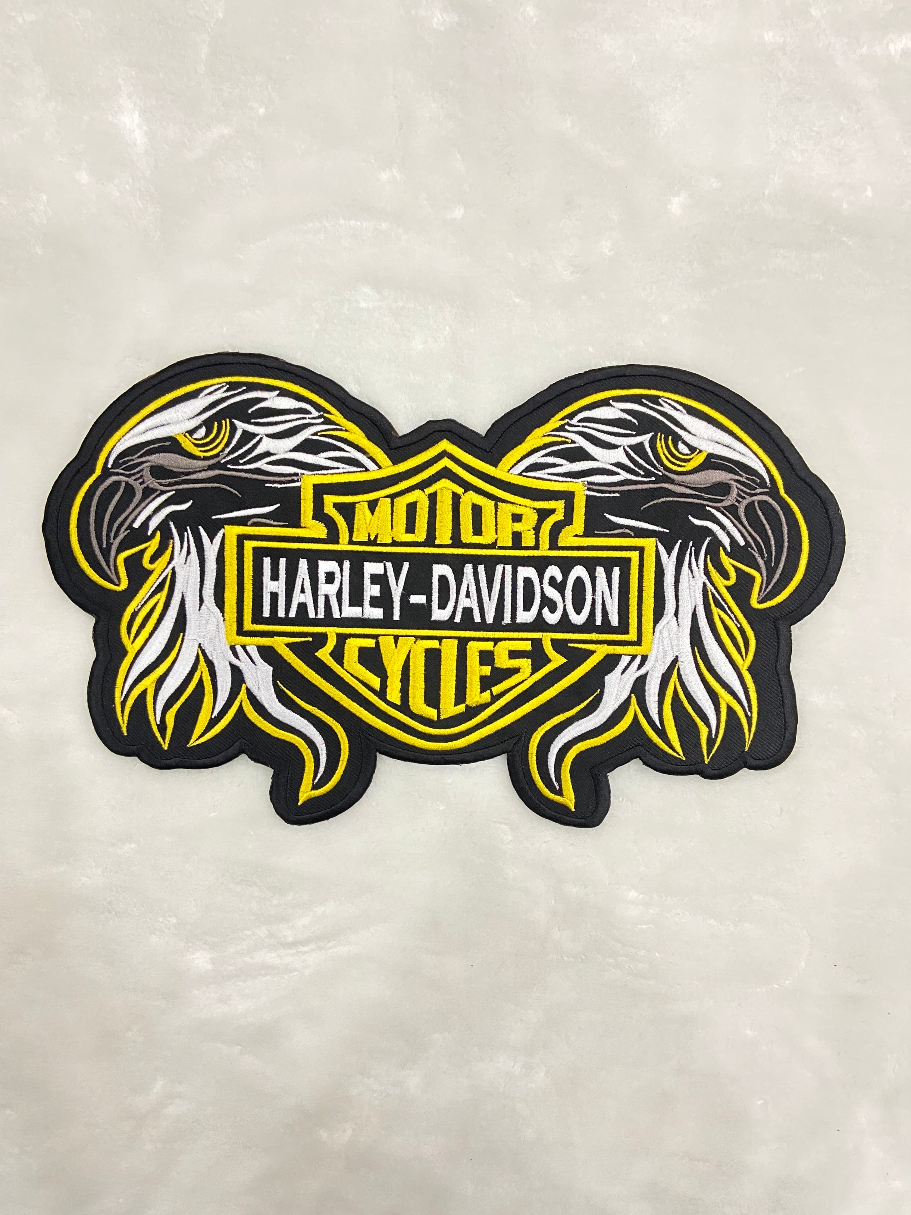 Double Eagle Harley-Davidson Embroidered Patch | Large 12-Inch Biker Vest Back Badge