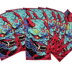 Japenese oni mask, ogre styled kensuke art embroidered back patch for biker jackets and vests