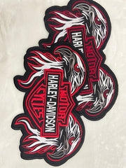 Double Eagle Harley-Davidson Embroidered Patch | Large 12-Inch Biker Vest Back Badge