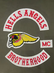 Hells Angels MC Style Embroidery Patch Set – Complete Biker Vest Collection