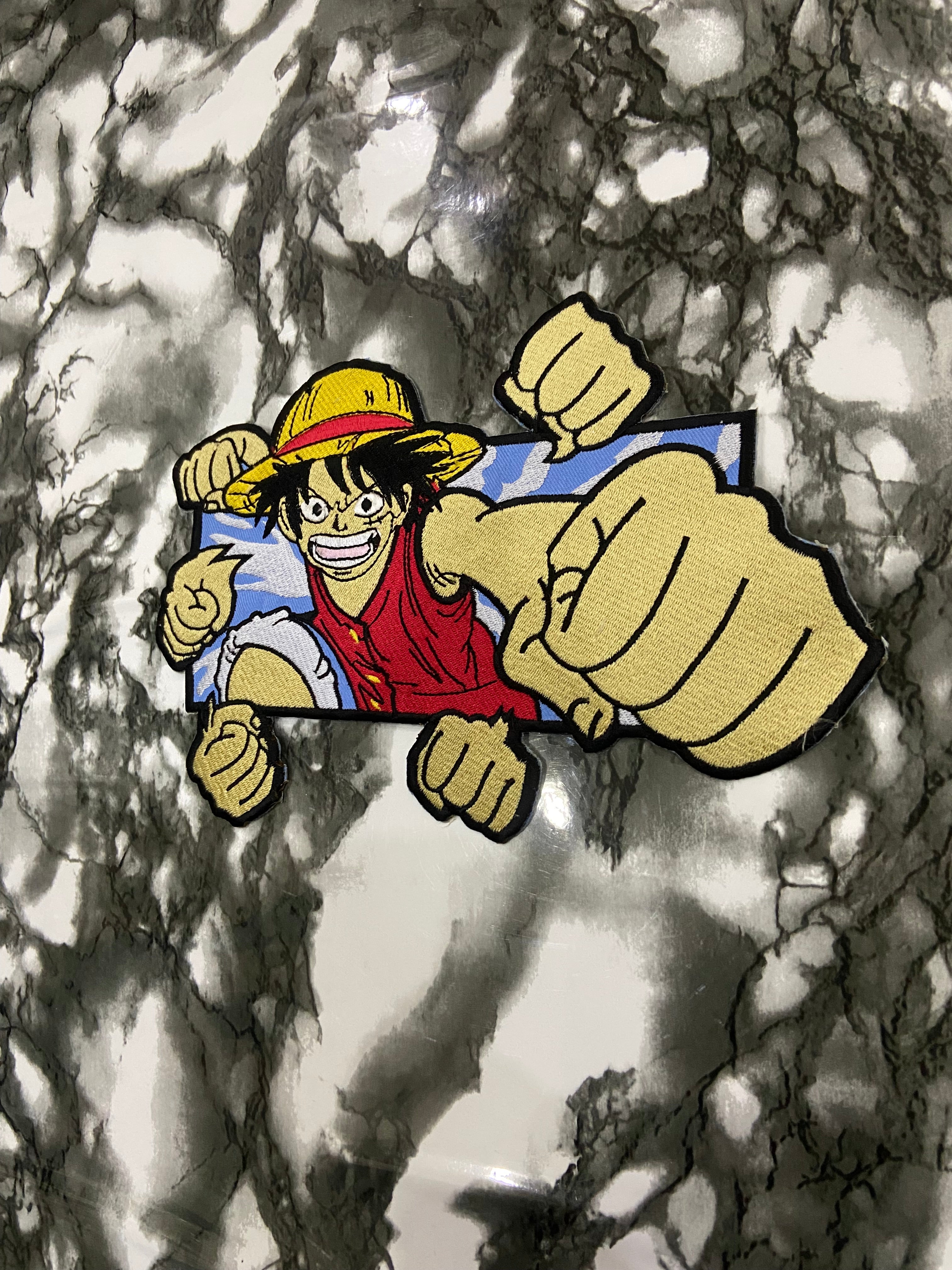 Luffy Gatling Gun Embroidered Patch – Straw Hat Pirate Action Applique