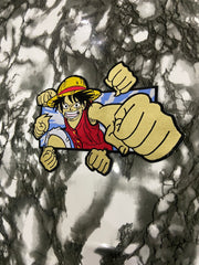 Luffy Gatling Gun Embroidered Patch – Straw Hat Pirate Action Applique