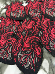 Anatomical Dark Heart Patch – Gothic Aesthetic & Edgy Embroidered Applique