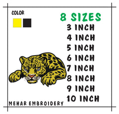 Leopard Embroidery Design, Big Cat Machine Embroidery File, 8 Sizes & 8 Formats