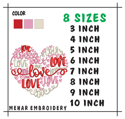 Eternal Love Hearts – Elegant Valentine’s Day Machine Embroidery