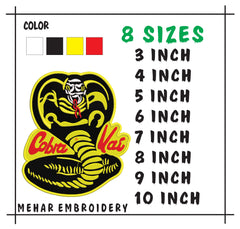 Cobra Kai Embroidery Design, Strike Hard Karate Dojo Digital File