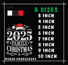 Christmas 2025 Embroidery Design, Embroidery Machine File