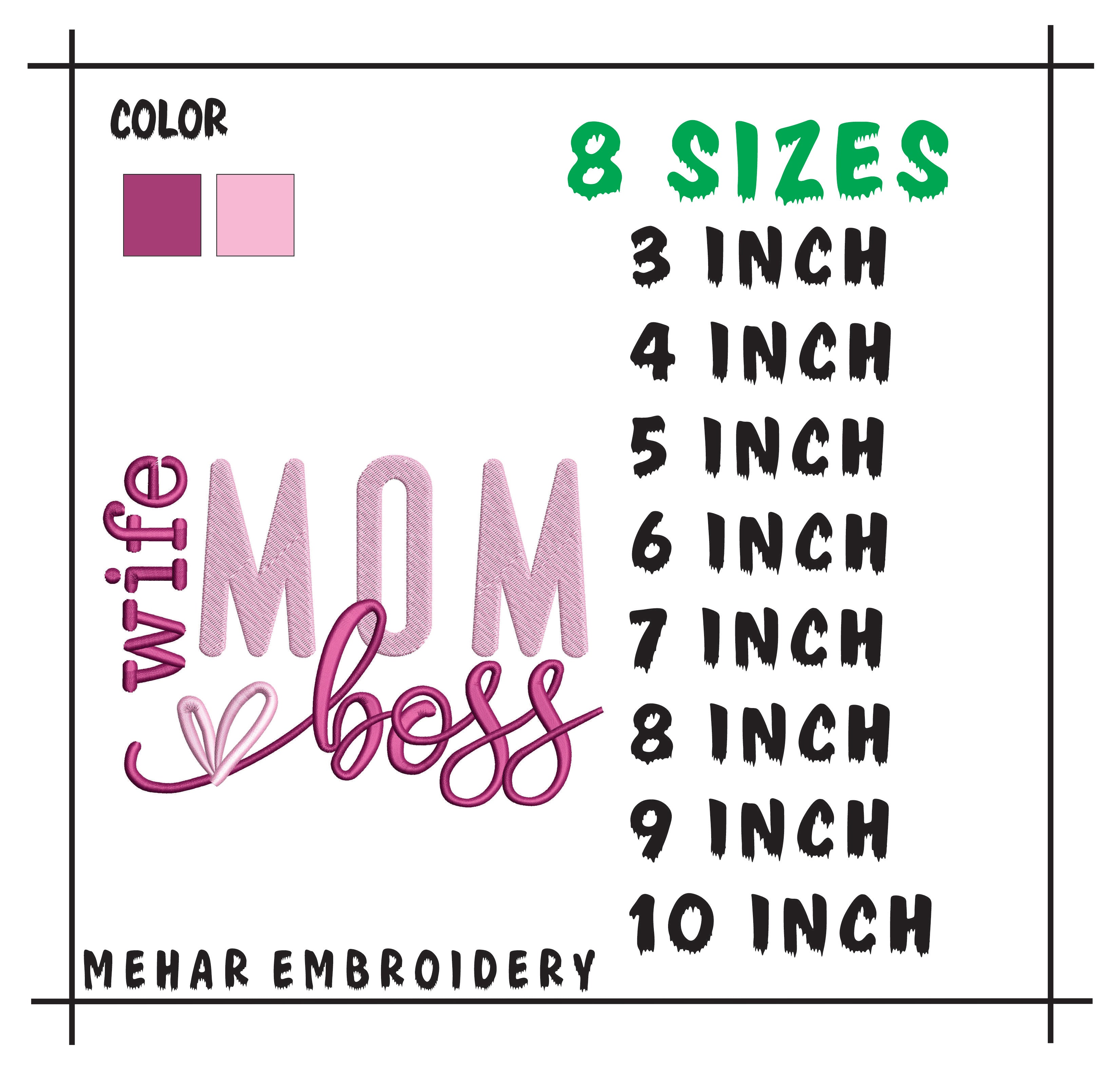 The Matriarch Collection: "Wife Mom Boss" Masterpiece Embroidery