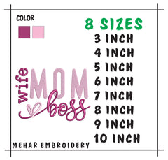 The Matriarch Collection: "Wife Mom Boss" Masterpiece Embroidery