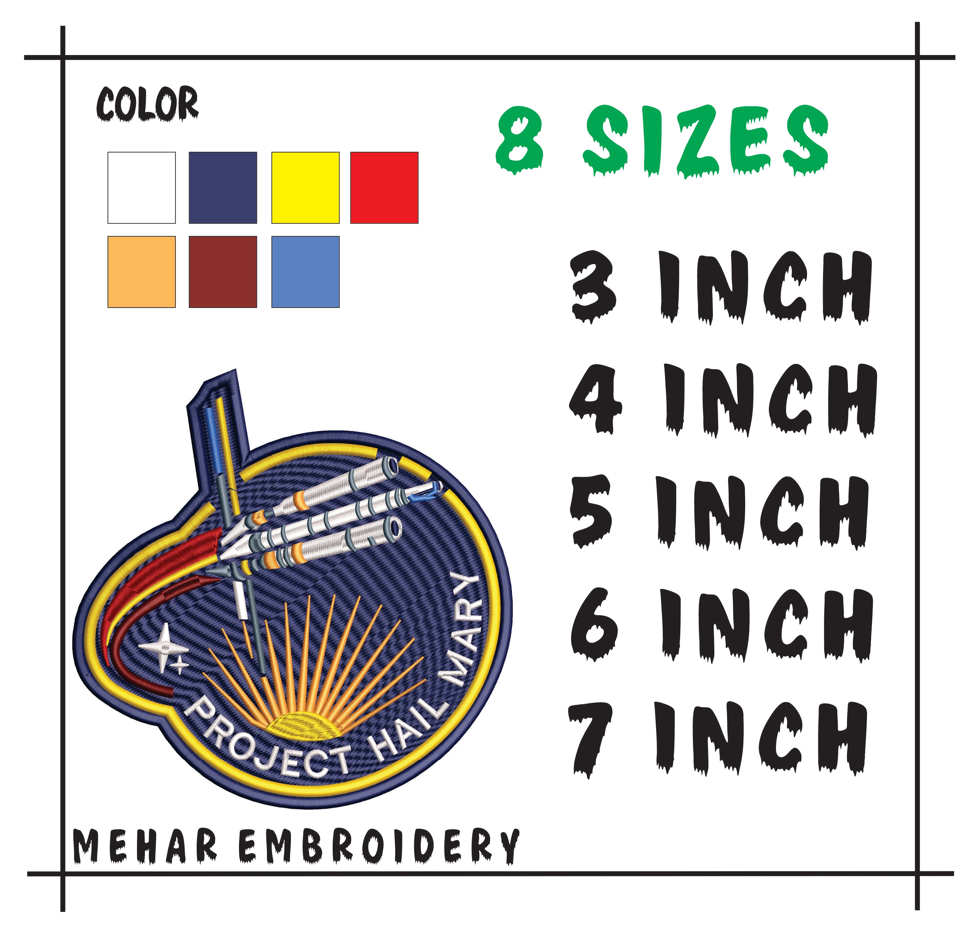 Project Hail Mary Machine Embroidery Design, Sci-Fi Bookish Embroidery File, Rocky the Alien Pattern, Space Adventure Digital Download