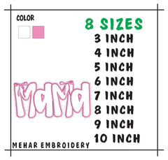 Mama Coquette Bow Embroidery Design | Lace Ribbon Machine File (Digital Download)