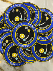 Hail Mary Embroidered Patch Set | 3-Piece Football & Pop Culture Badge Collection | Iron-On Sew-On Graphic Applique Set