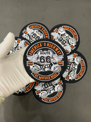 American Highway Wing Route 66 Embroidered Patch | Motorway Shield Badge