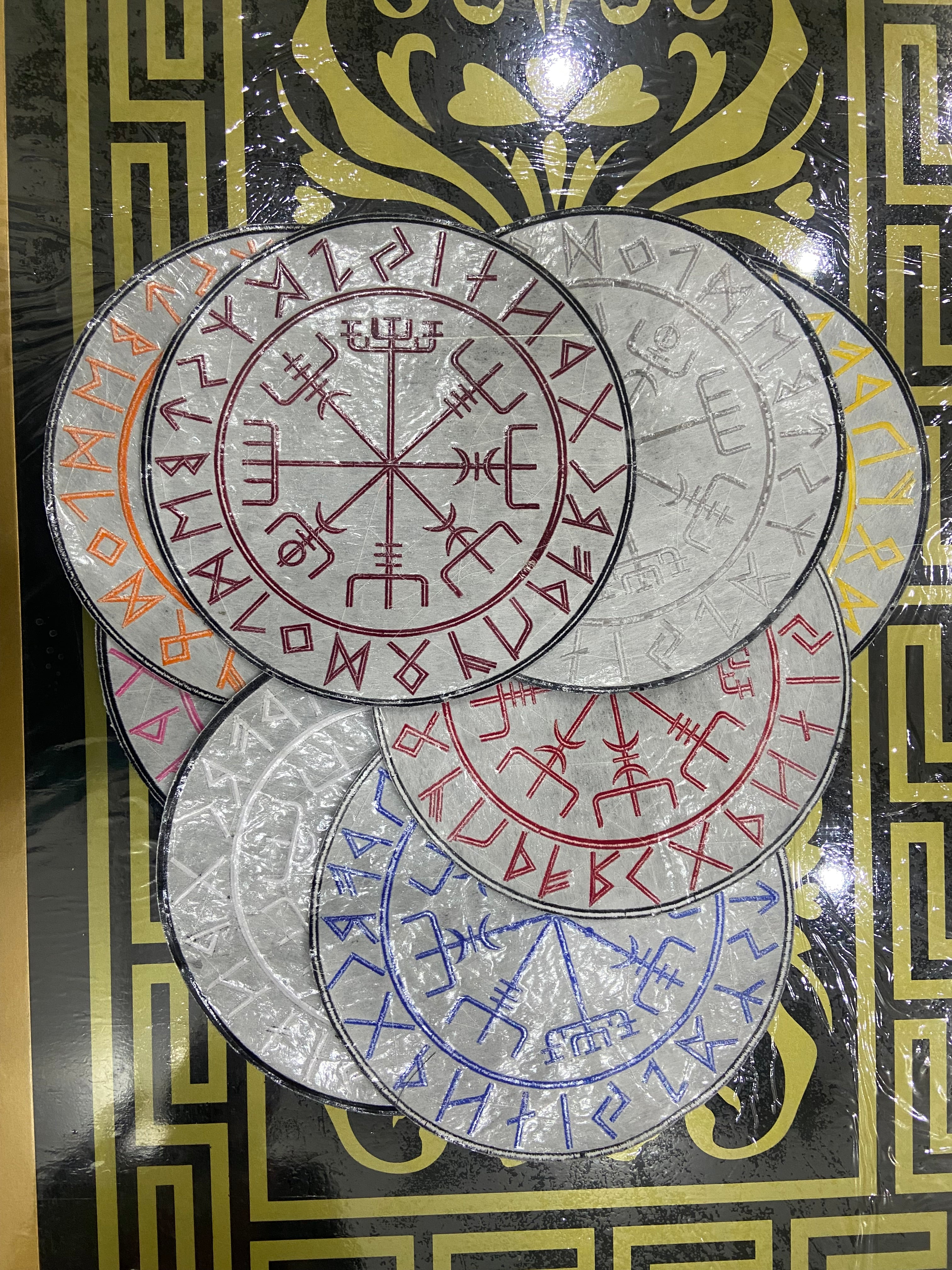 Viking Compass Vegvisir Back Patch | Valhalla Biker Vest & Norse Mythology Applique