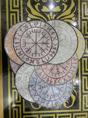 Viking Compass Vegvisir Back Patch | Valhalla Biker Vest & Norse Mythology Applique