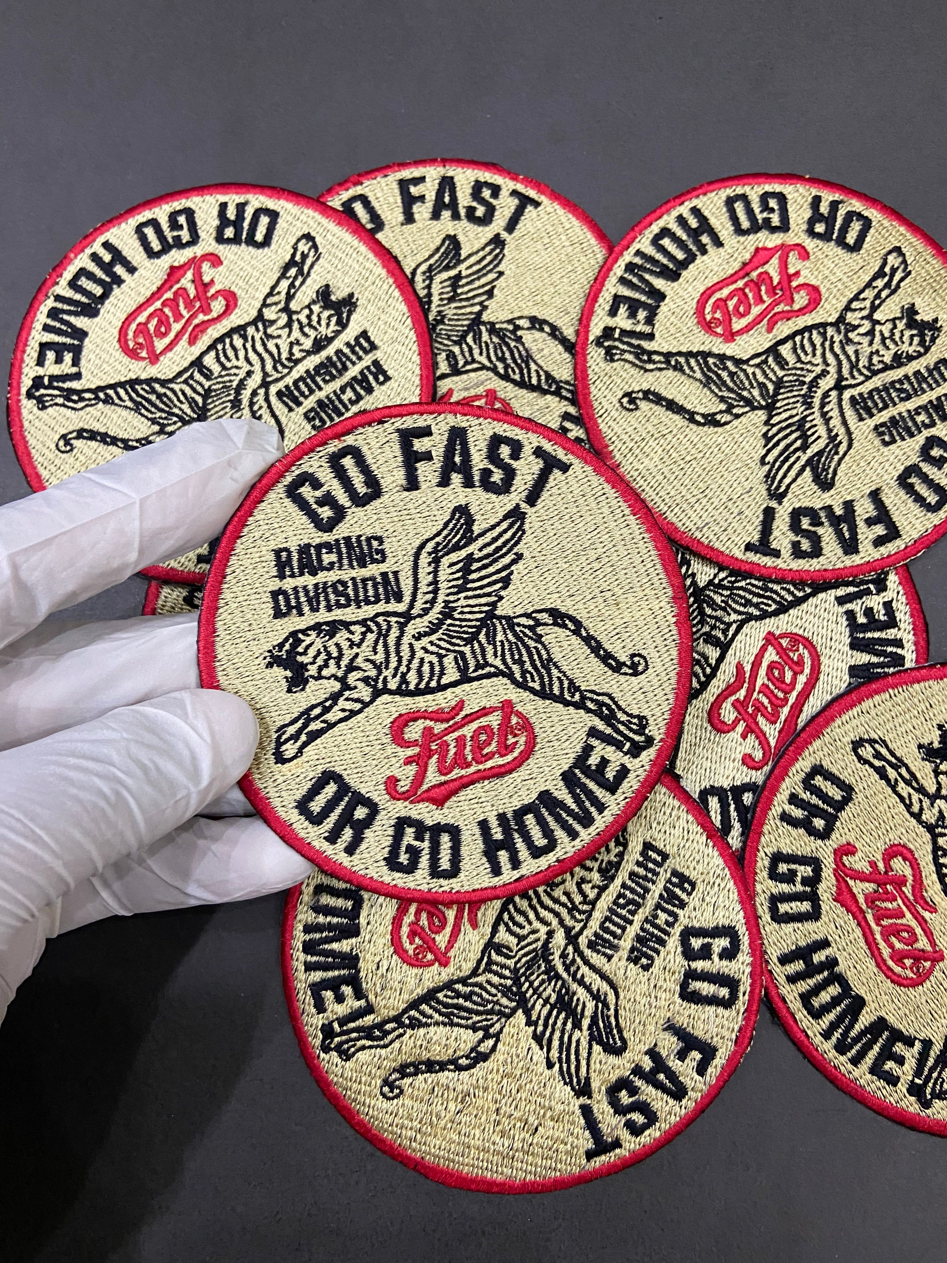 Go Fast Go Home Embroidered Patch | Sphere & Rectangle Morale Badge