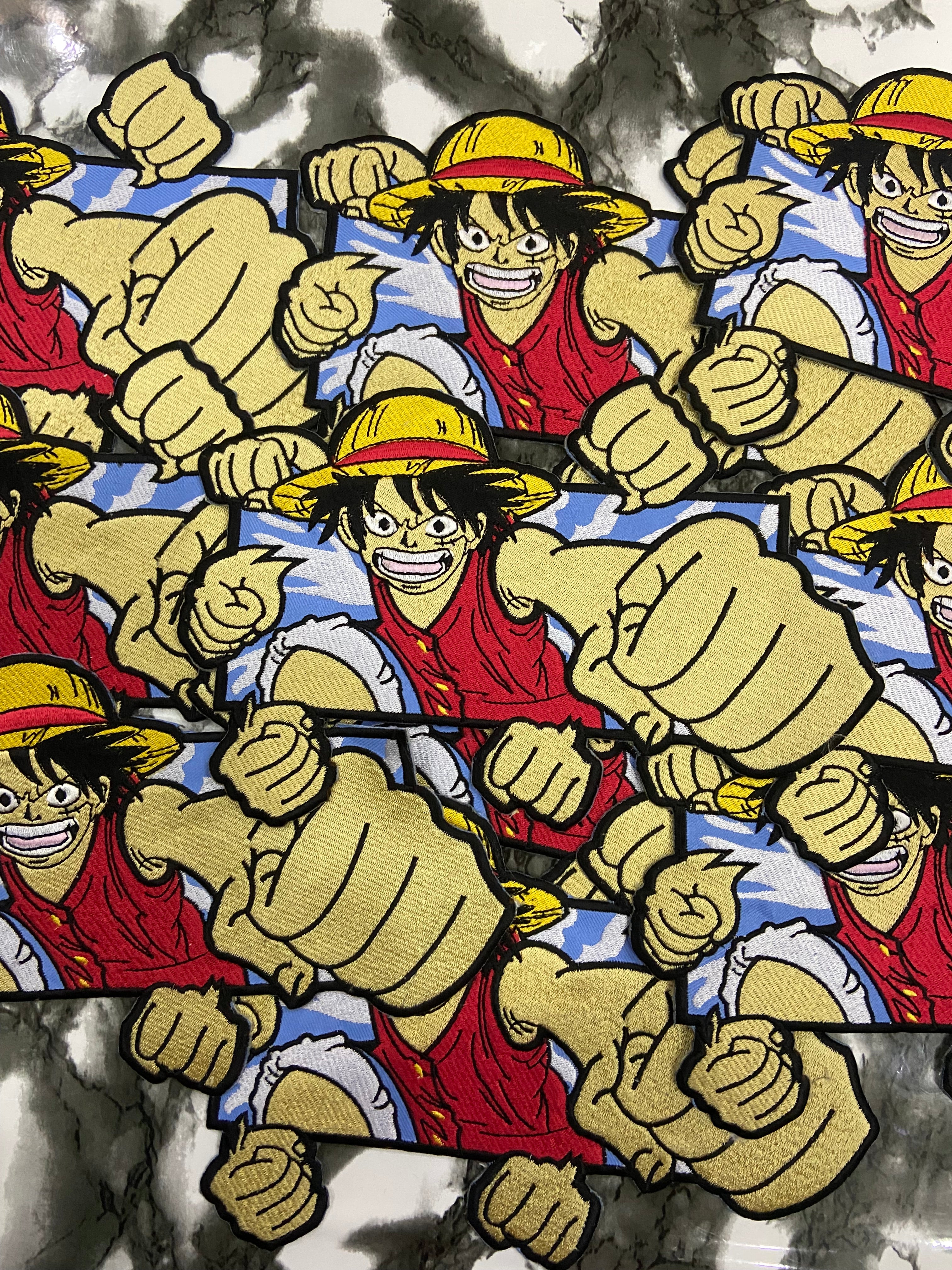 Luffy Gatling Gun Embroidered Patch – Straw Hat Pirate Action Applique