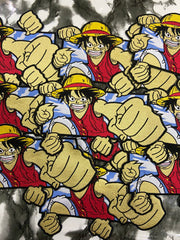 Luffy Gatling Gun Embroidered Patch – Straw Hat Pirate Action Applique