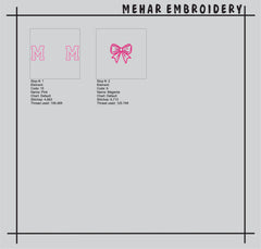 Coquette Bow "Mom" Embroidery Design – Girly Ribbon Machine File for Sweatshirts