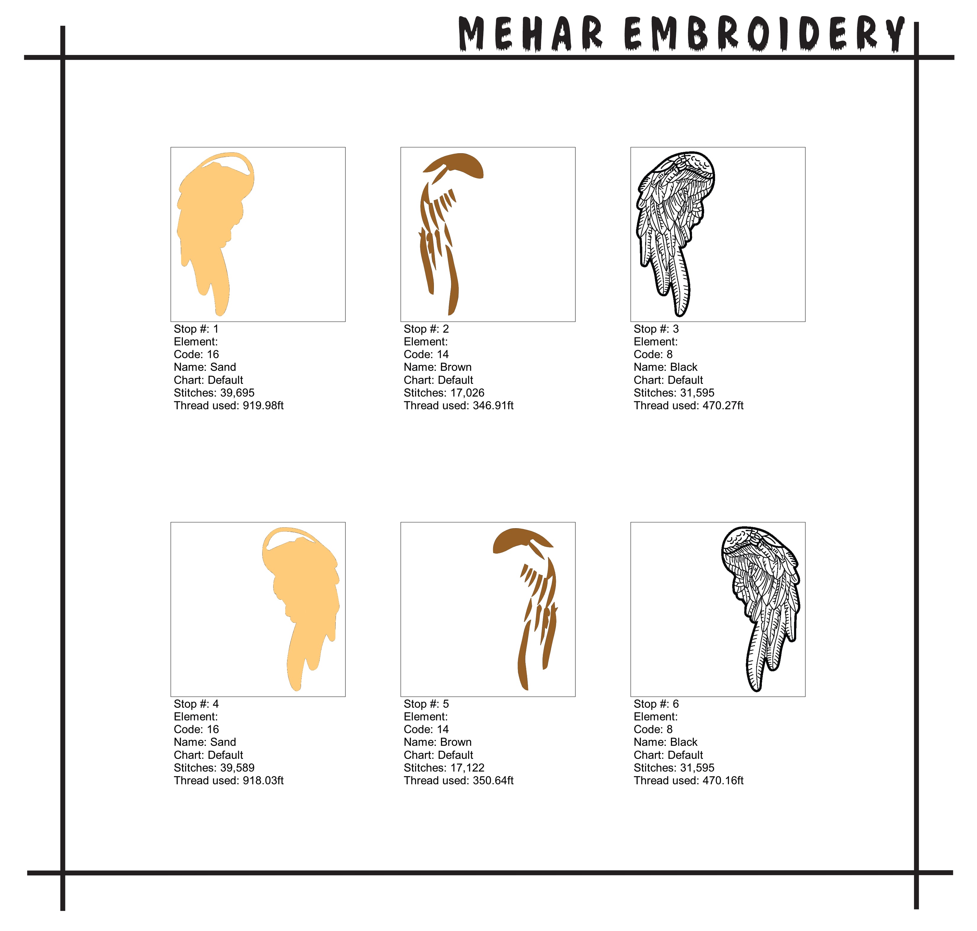 Wing Pair Back Patch Machine Embroidery Design, Detailed Angel Wings Biker Embroidery File, 6 Sizes, 8 Formats