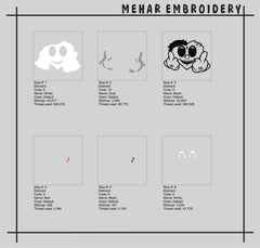 Heart with Thorns Embroidery Design, Edgy Streetwear Digital File