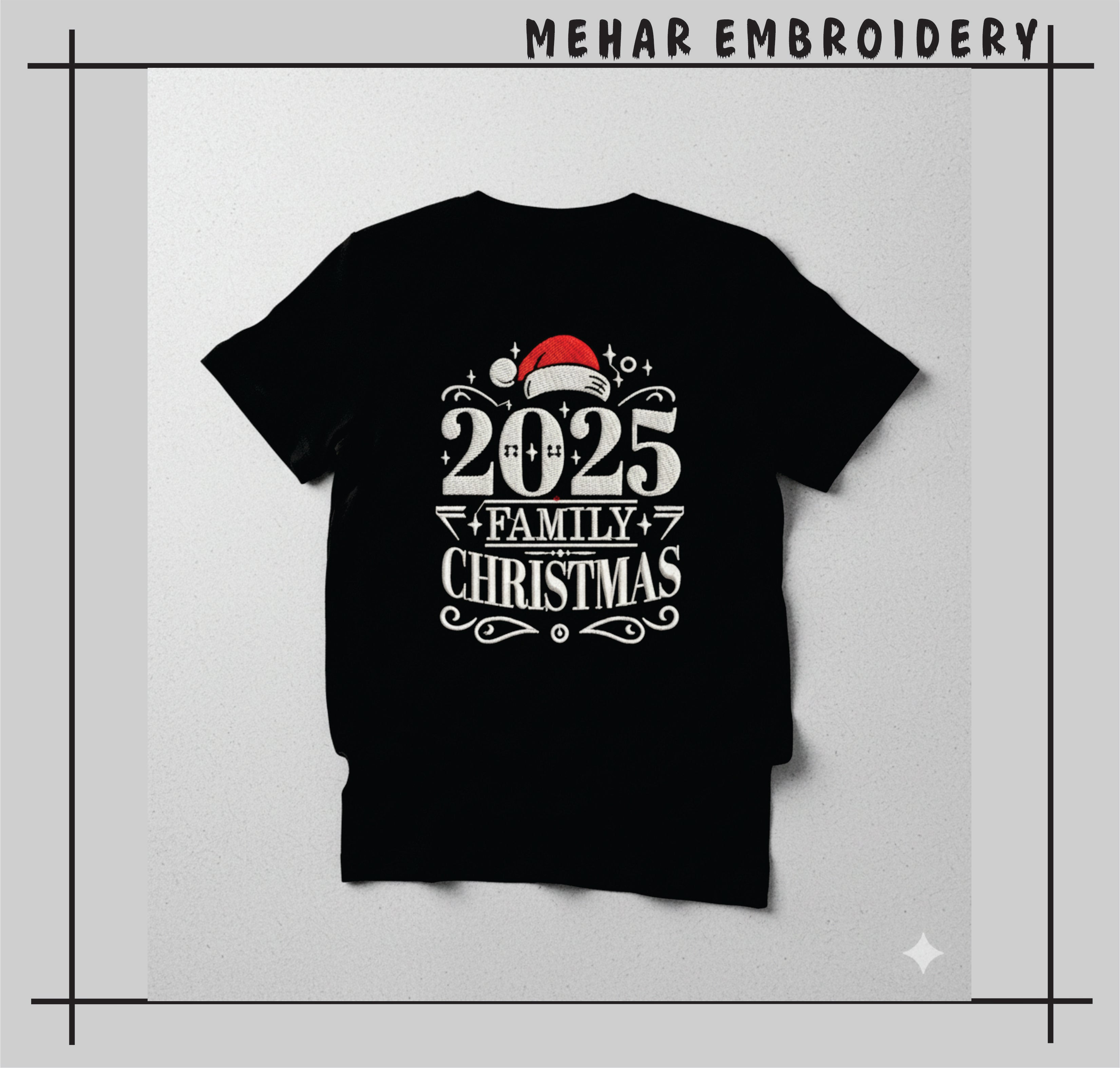 Christmas 2025 Embroidery Design, Embroidery Machine File